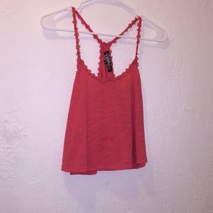 Coral colored crop top